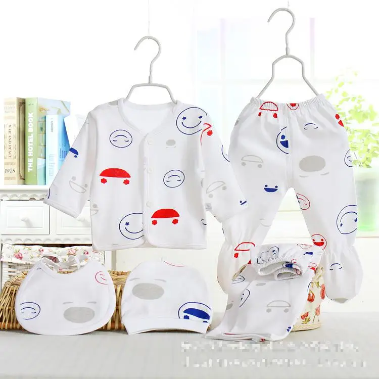 

5pcs/set Newborn Baby 0-3M Clothing Set Brand Baby Boy Girl Clothes 100% Cotton Cartoon Underwear