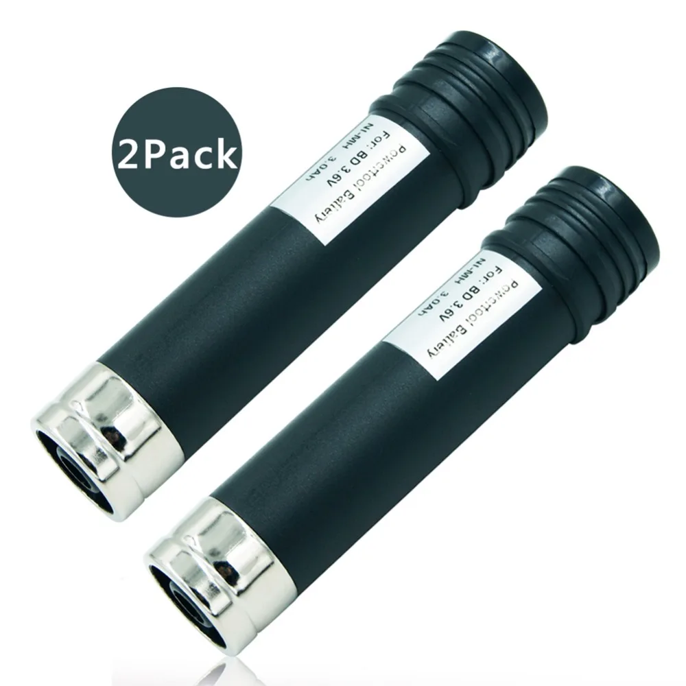 2 шт. перезаряжаемая батарея высокой емкости 3000 мАч 3 6 В Ni MH для Black Decker VP100 VP105 VP110
