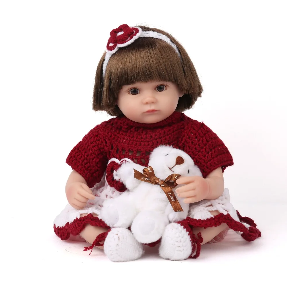 NPKDOLL дюймов 16 дюймов силиконовые Reborn Baby куклы обувь для девочек игрушечные лошадки с плюшевым медведем Ограниченная Коллекция мягкие