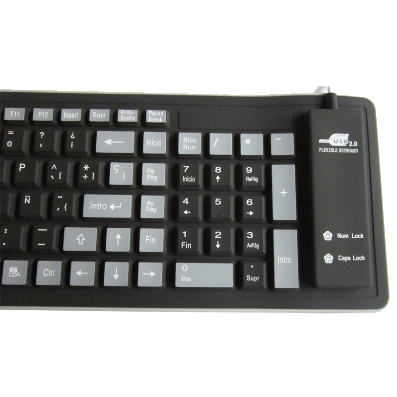 10 Spanish Silicone Spanish Keyboard