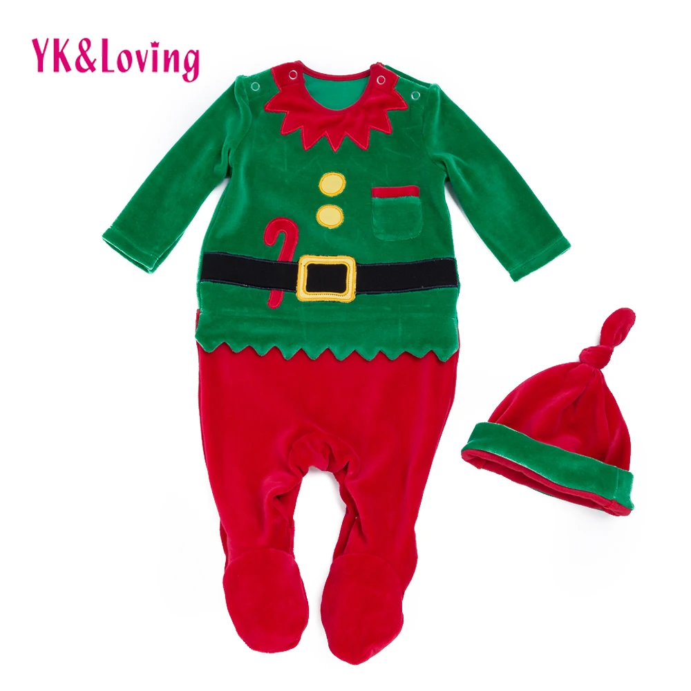 

New Baby Christmas Bodysuit Cute Newborn Baby Costume Unisex Babies Clothes New Year Babies Suit Bebes Noworodek