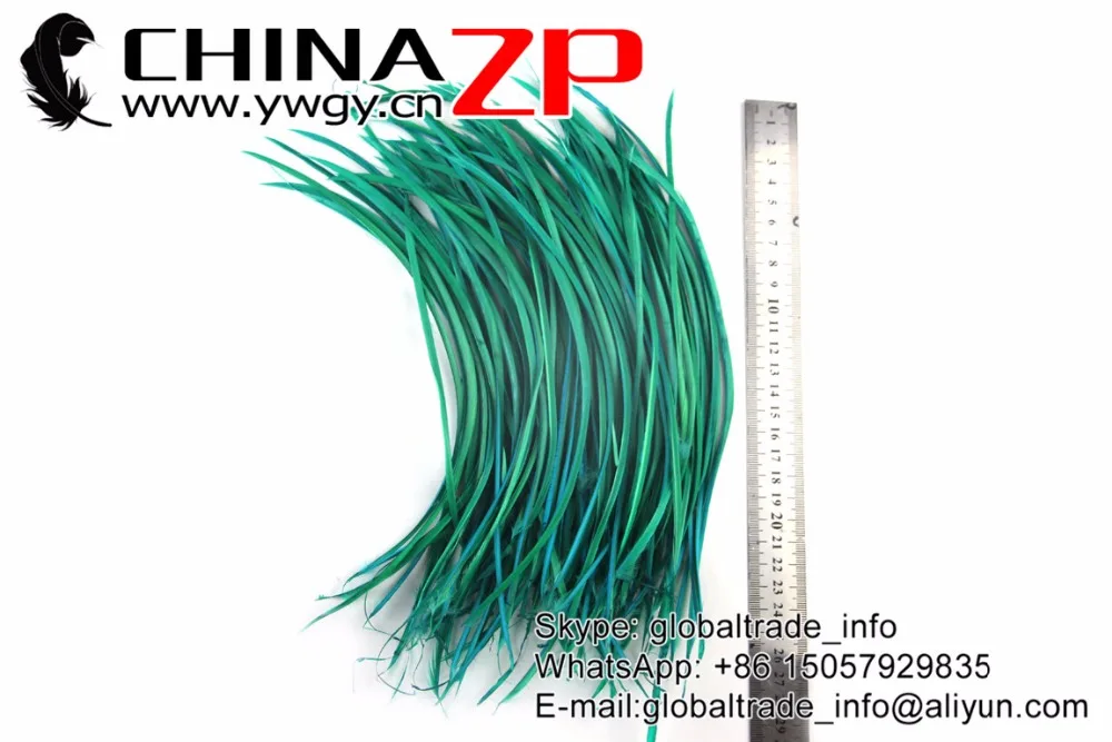 7 Peacock Green Goose Boit Feather  (5)