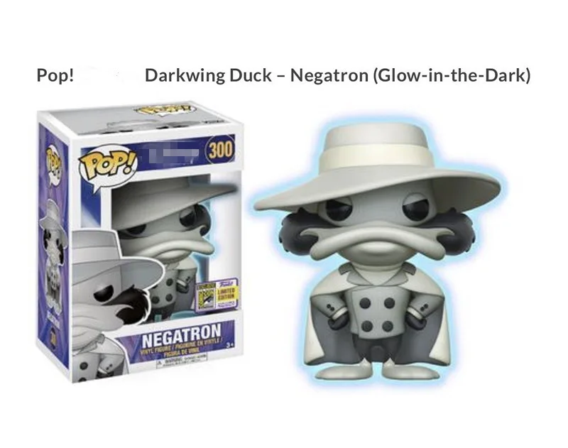 

2017 SDCC Exclusive Funko pop Glow in The Dark Official Darkwing Duck - Negatron Vinyl Action Figure Collectible Model Toy