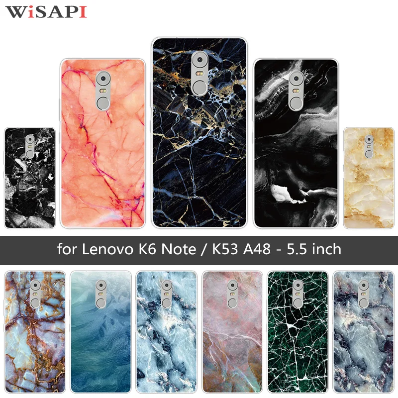 

For Lenovo K6 Note Case Cover Soft Silicon Funda for Lenovo K6 Note K6 Note 5.5" Marb Phone Capa for Lenovo K6 Note Funda