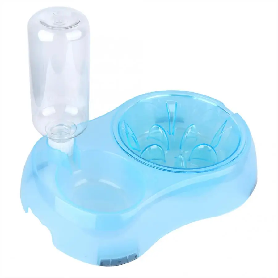Pet Automatic Replenish Water Floating Bowl Quality Plastic Double Feeder Bowl Water Food Dispenser Dog Cat Bowls