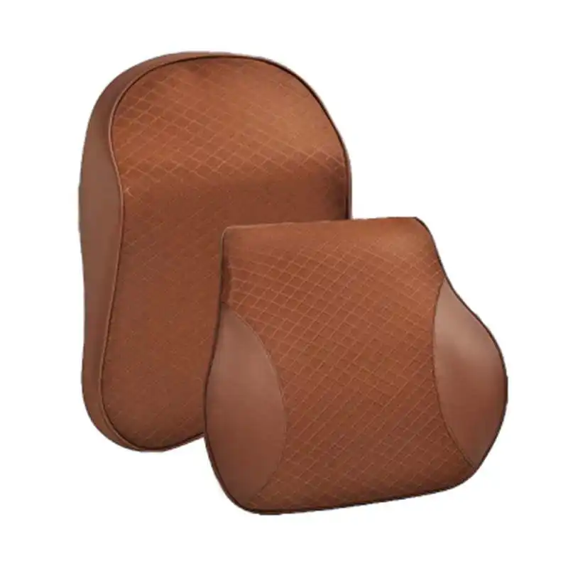 3D Автомобильная подушка из искусственной кожи с эффектом памяти, подушка для шеи, подушка для отдыха на талии, Подушка для спины, поясничная подушка для автомобиля, аксессуары для интерьера
