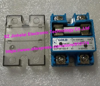 

New and original SAP4810D-F GOLD Single-phase built-in fuse solid state relay 3-32VDC,40-530VAC 10A