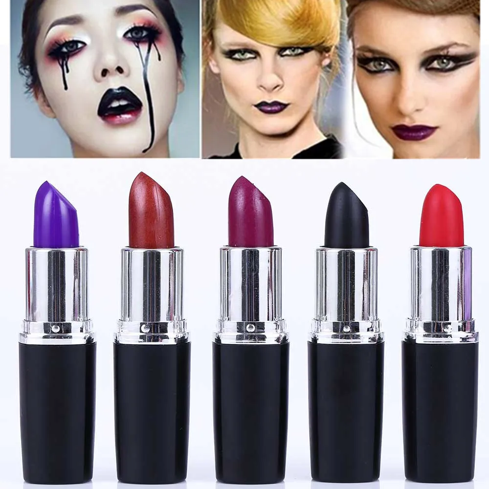 

TOMTOSH NEW Waterproof lipstick Vampire Style 8 colors Cosmetic Matte Lip Stick Long Lasting batom matte gold black lipstick