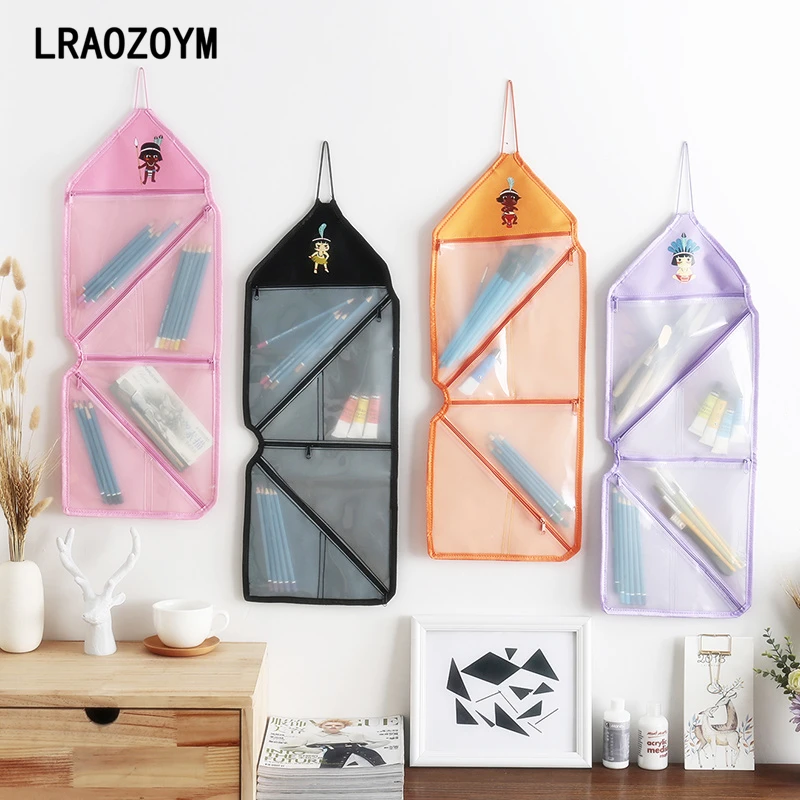LRAOZOYM Storage Hanging Bag Simple Transparent Portable Collapsible