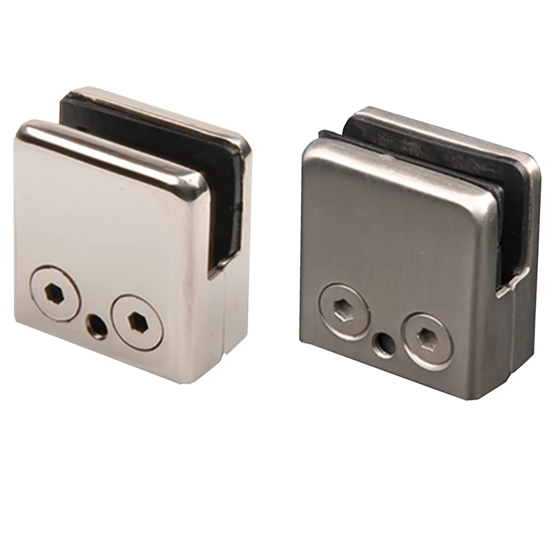 Maxmartt 304 Stainless Steel Square Glass Clamp Clip Holder for Glass Shelf Guardrail Maxmartt 304 Stainless Steel Square Glass Clamp Clip Holder for Glass Shelf Guardrail