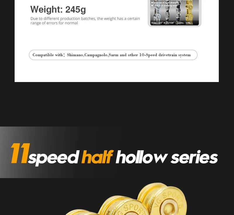 Discount 2019 Hot New X9EL/ X10 EL/ X10SL / X11EL / X11SL chain 116 links 9/10/11 / speed silver / gold for mtb Road bicycle bike chain 10