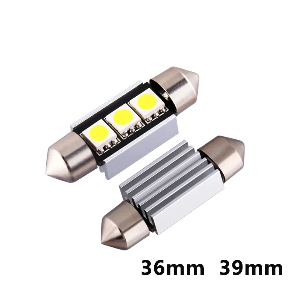 10 шт. 36 мм 39 3 SMD 5050 Белый купол Festoon c5w светодиодный автомобильный CANBUS без ошибок