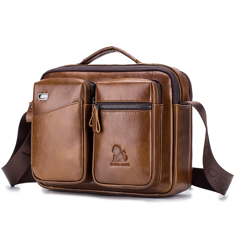 Сумка мессенджер Мужская из натуральной коровьей кожи| |