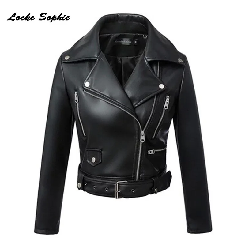 Women's Plus size short jacket coats 2019 Autumn faux fur PU Leather zipper Splicing Small Jacket ladies Skinny locomotive coats