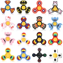 5 шт./лот, прекрасный мультфильм, Tri гироскопа детей фиджет-Спиннер Вертушка для повседневного использования, ручной для аутизм ADHD для избавления от стресса и тревожности, игрушки для фокусировки, подарок