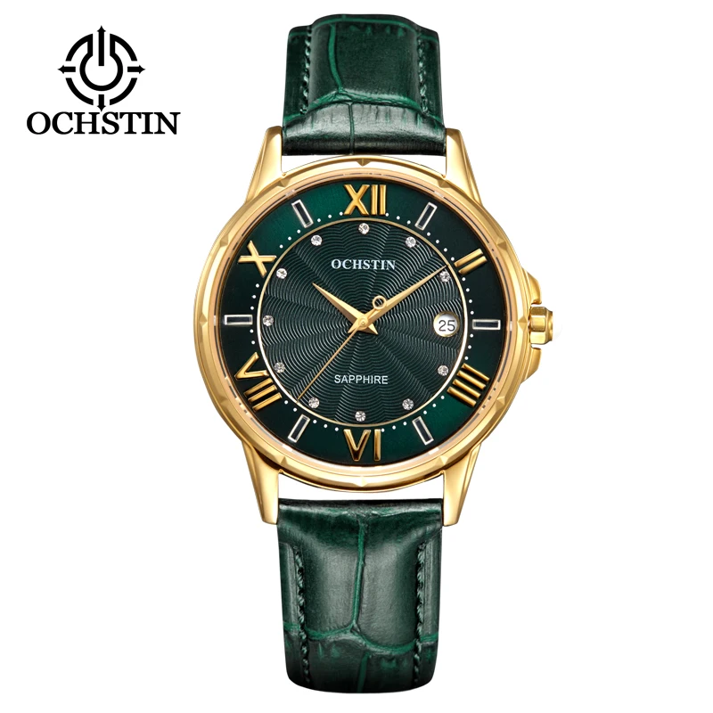 

Ochstin Casual Dress Women Watches Fashion Switzerland Luxury Brand Sapphire Ladies Watch Leather Waterpood Relogio Masculino