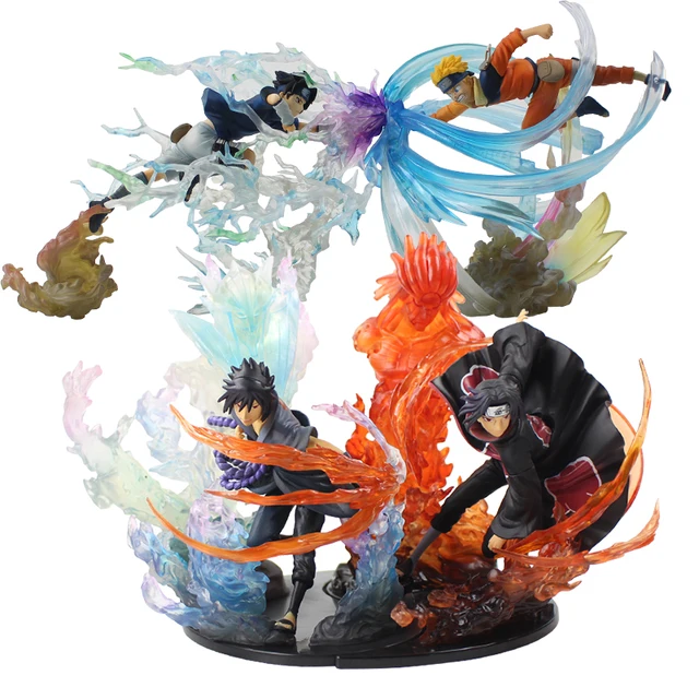 Cheap 19-21cm Naruto Shippuden Figuarts Zero Fire Uchiha Itachi Sasuke Susanoo Uzumaki Figurine PVC Action Figure Model Collection Toy