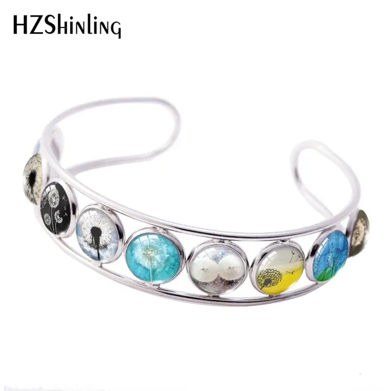 

2019 New Dandelion Adjustable Bracelets Wishes Whimsy Bracelet Class Dome Cabochon Hand Craft Jewelry