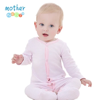 

0-12 M Baby Romper Long Sleeve Pink Stripped 100% Cotton Baby Jumpsuit Newborn Baby Girl Clothes Infant Clothing Baby Overall