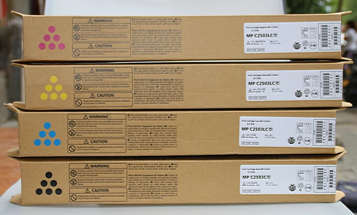 4PCS MPC2003 MPC2503 MPC2011 copier toner cartridge for RICOH Aficio MP C2003 MP C2503 2503 C2011 C2503c C2003c MPC2503c 230usd one sets