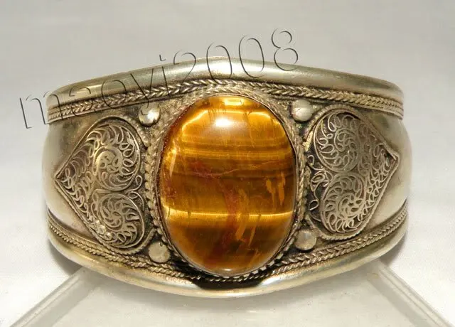 

Beautiful Tibet silver tiger eye stone Bracelet