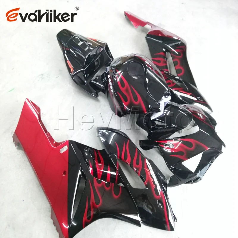 Заказной ABS мотоцикл обтекатель для CBR1000RR 2004-2005 мотоциклетные панели+ 5 подарков окрашенные красные пламя+ серебро литья под давлением - Цвет: H