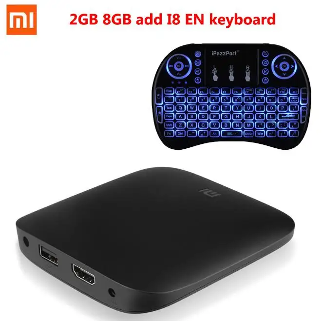 ТВ-приставка 2G, 8G,, mi tv Box, Smart 4 K, Ultra HD, Android 6,0, фильм, двухдиапазонный, WiFi, Bluetooth, Xiao mi, ТВ-приставка, голосовое дистанционное управление - Цвет: 2G 8G I8 EN