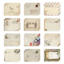 12 unids/pack 2018 gran oferta Mini Vintage papel de Europa escena sobre Scrapbooking sobres pequeño regalo de papelería E2024