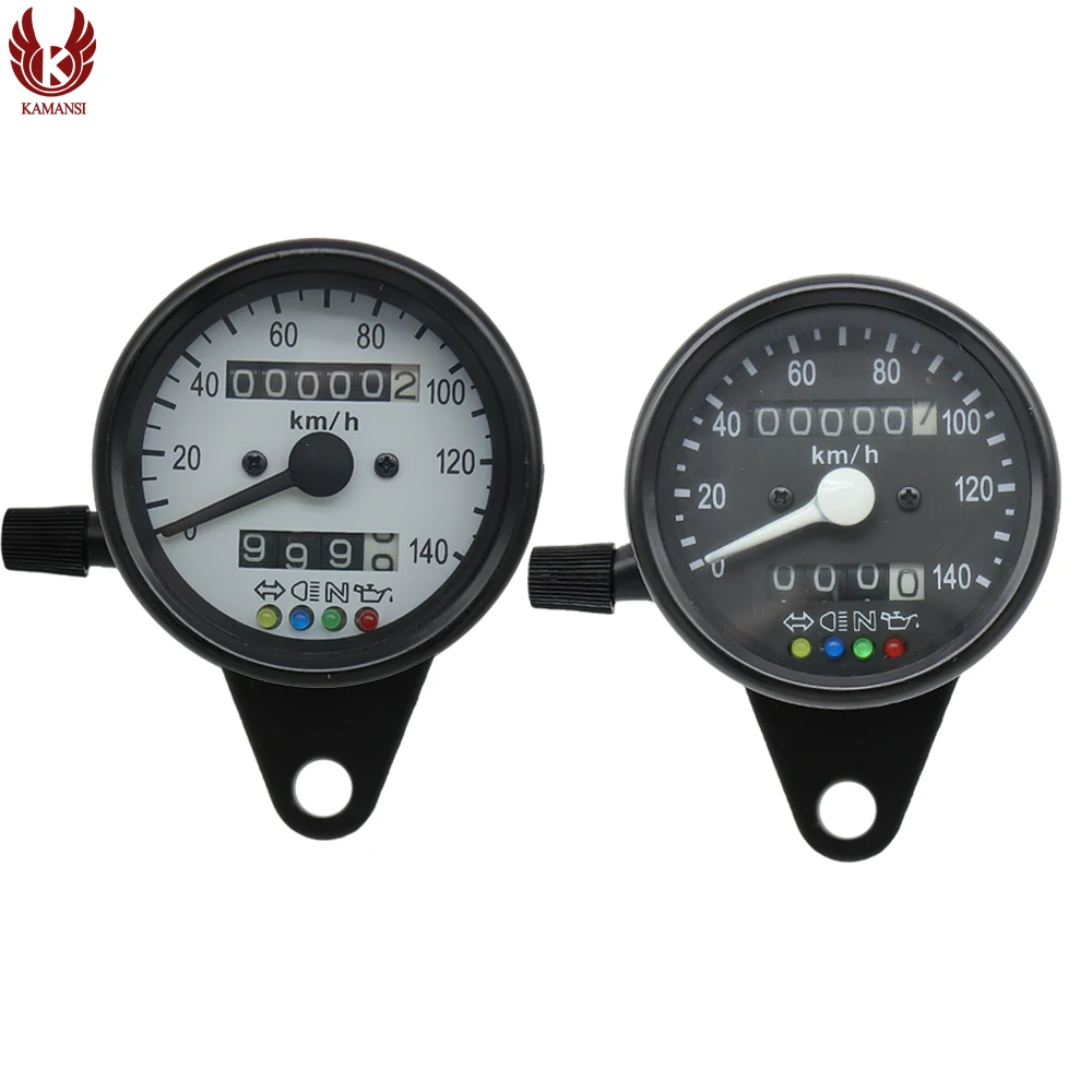 

Universal LED Backlight Motorcycle Dual Odometer KM/H Speedometer Gauge Mini Retro Tachometer Autocycle Styling Accessory CG125