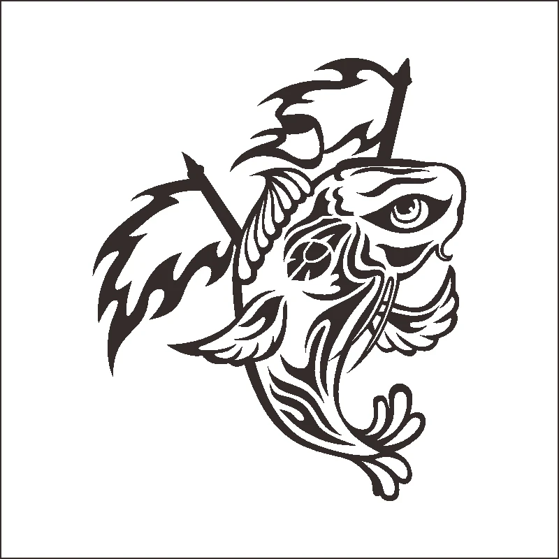 DCTAL  car Fishing Sticker car styling programa Catfish Hunter Pesca divertido Cuerpo Adhesivos Accesorios fishing decal  F2-03