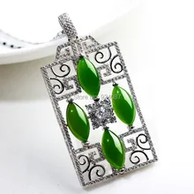 Хотан нефрита ювелирные капельки без инцидента лицензии инкрустированные Jade кулон ожерелье, кулон женщина с сертификатом