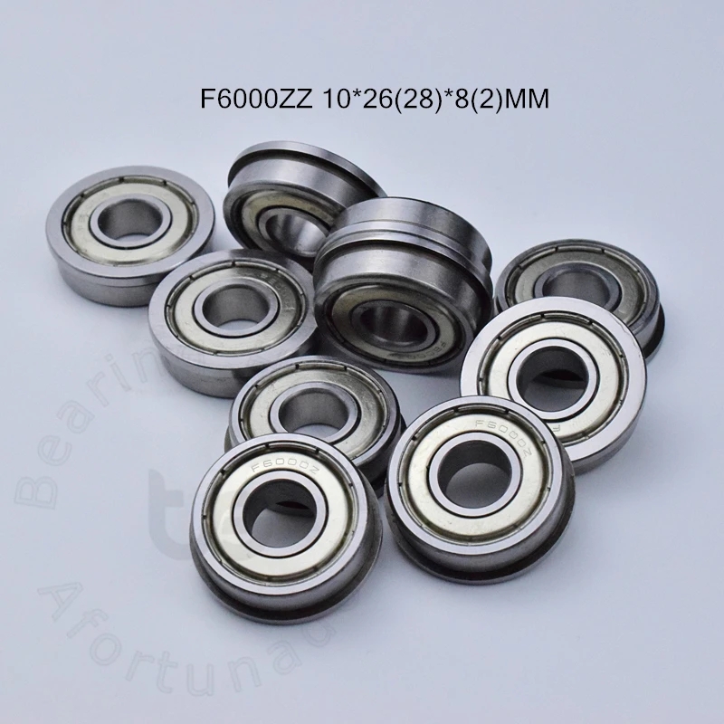 F6000ZZ 10*26(28)* 8(2) мм 10 шт. фланцевые подшипники подшипника 6000 F6000Z подшипник из