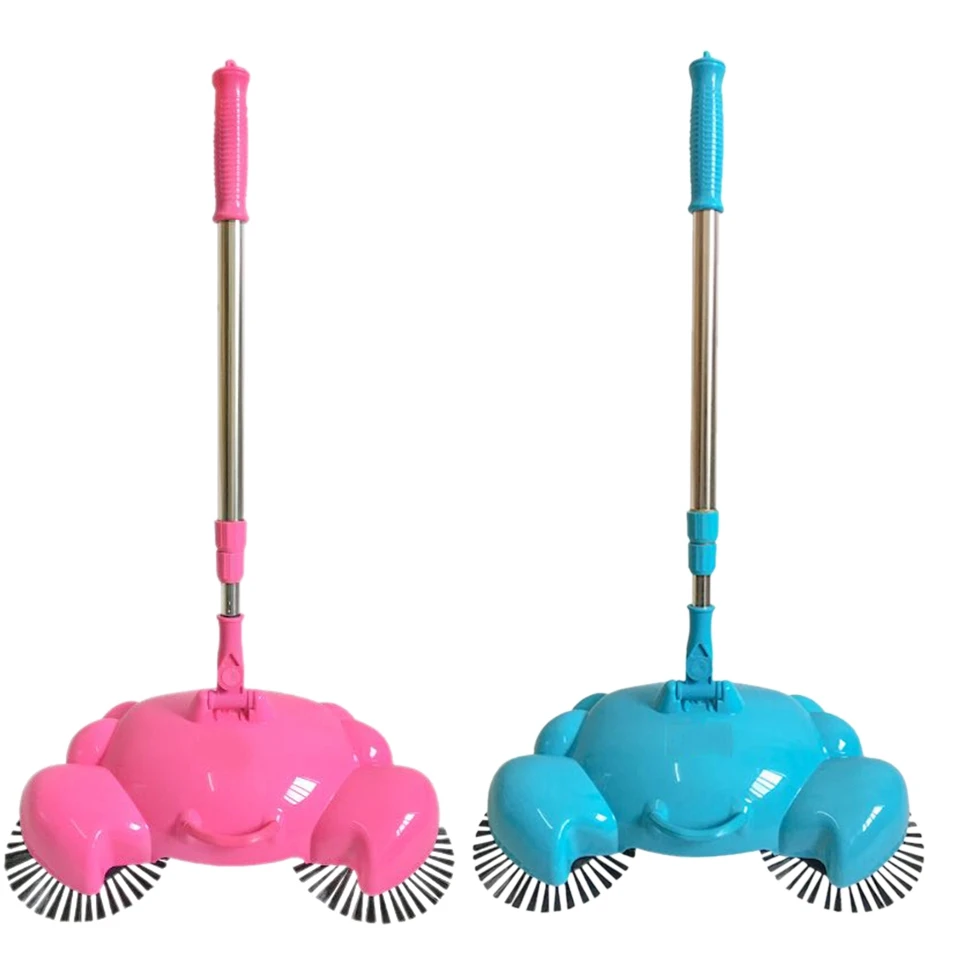 Stainless Steel Sweeping Machine Push Type Hand Push Magic Broom Dustpan Handle Household Cleaning Hand Push Sweeper