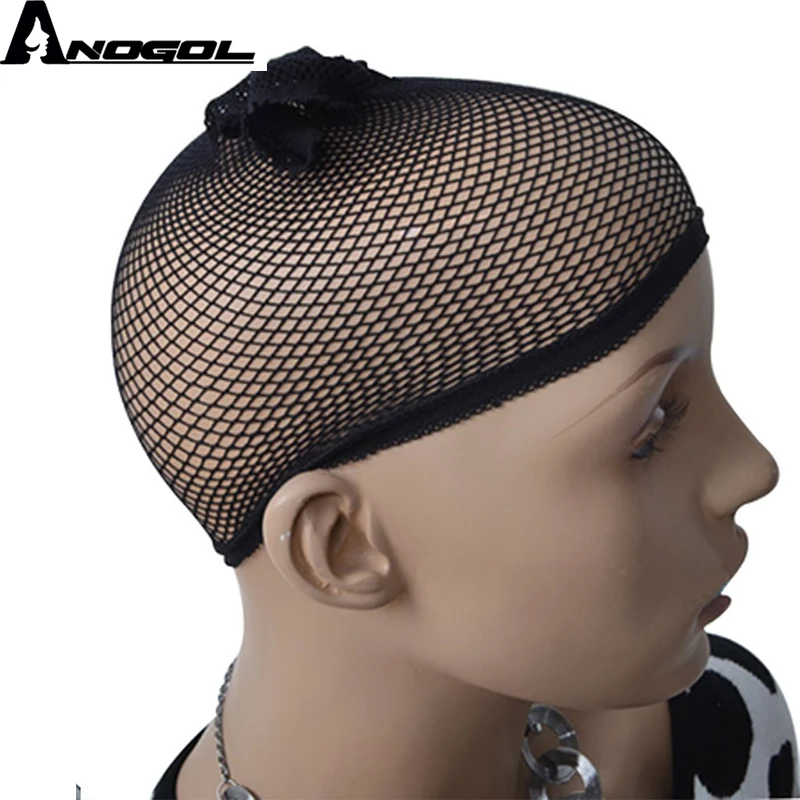 Anogol, высокотемпературное волокно, темно-коричневый, 150% плотность волос, длинные натуральные волнистые синтетические волосы на кружеве, парик для черных женщин