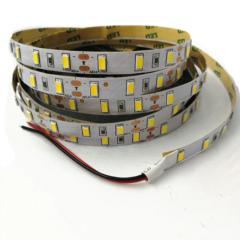 1 м 2 м 3 м 4 м 5 м DC 12V гибкие Светодиодные ленты светильник 5630 SMD ip20 не обладает водонепроницаемостью: 60/120/180/240/300 светодиодный s высокая яркость 10 мм светодиодный лента