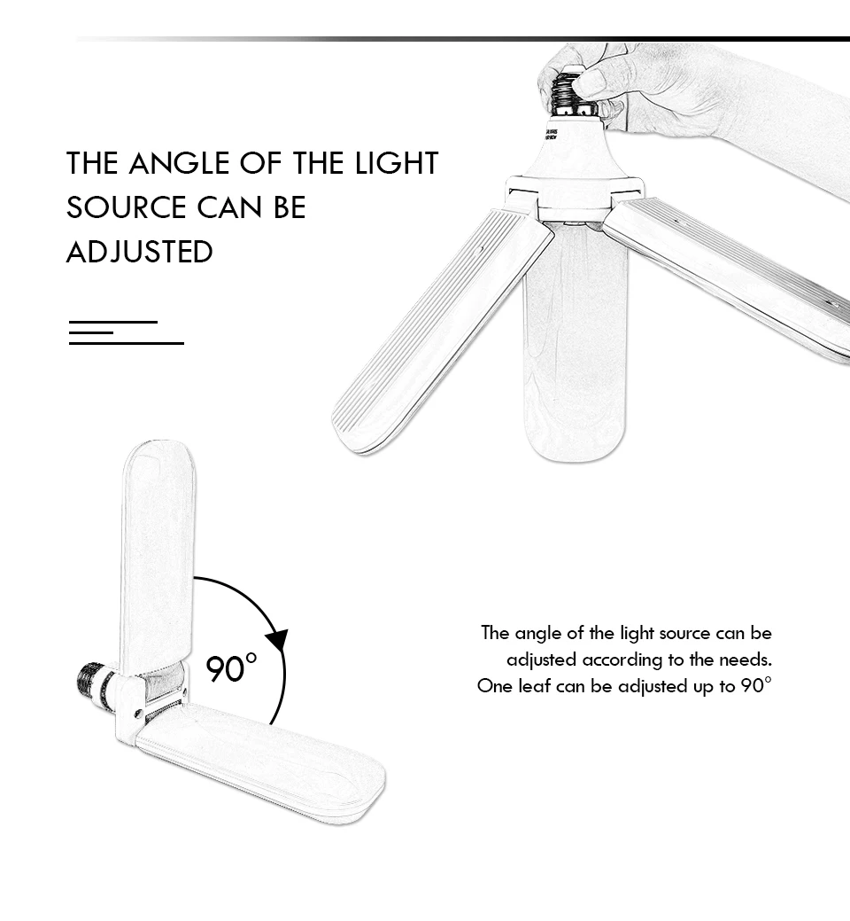 EeeToo Modern Ceiling Pendant Lamps Fan Blade LED Bulb 30W 45W Pendant Light Industrial E27B22 LED Light Bulb for Bedroom Home (19)