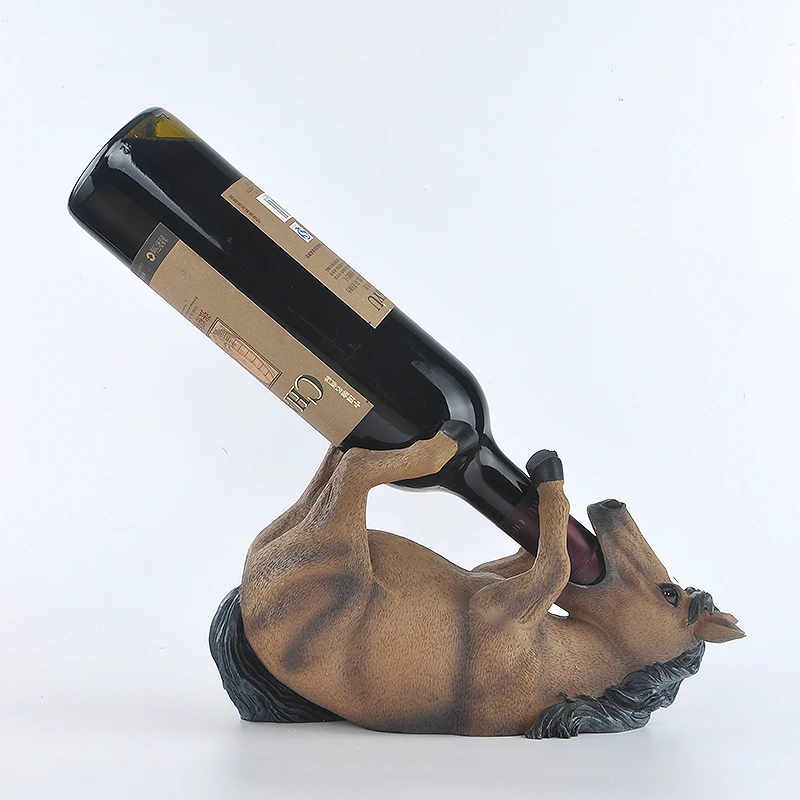 creative resin horse wine holder funny bar decorative wine rack living