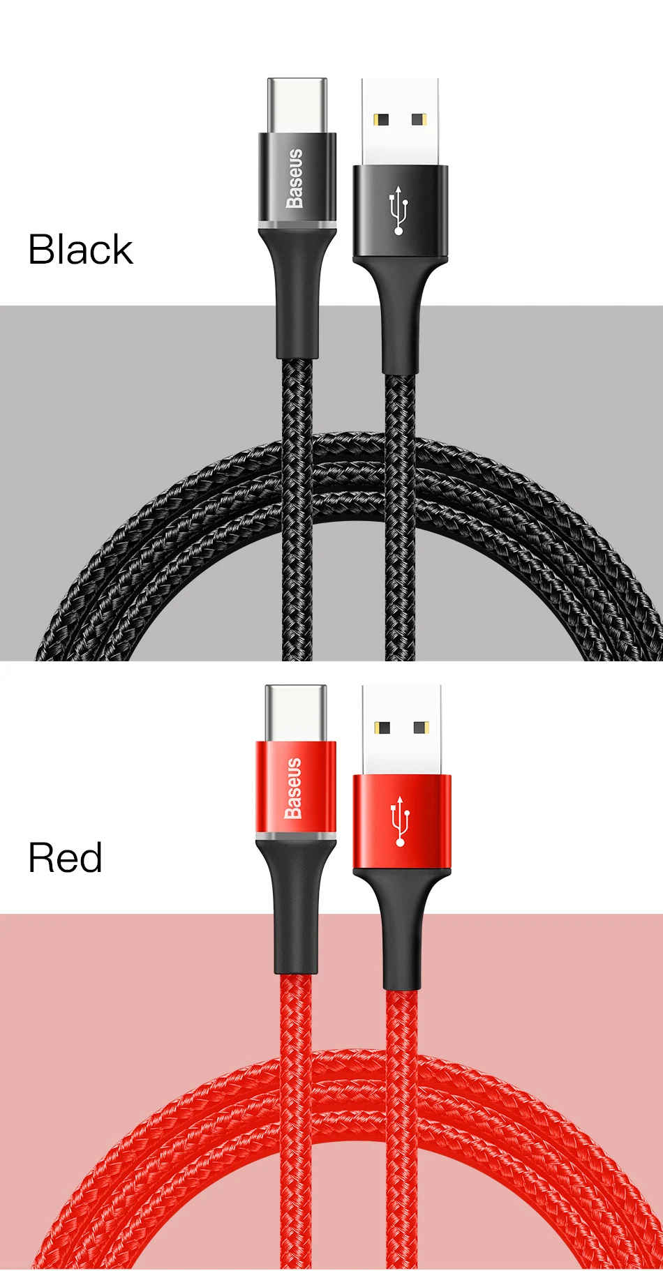 Baseus 3A usb type-C кабель для samsung S9 S10 Xiaomi Mi 9 OnePlus 6 6t быстрая зарядка USB-C USBC зарядный кабель type-C кабель для передачи данных