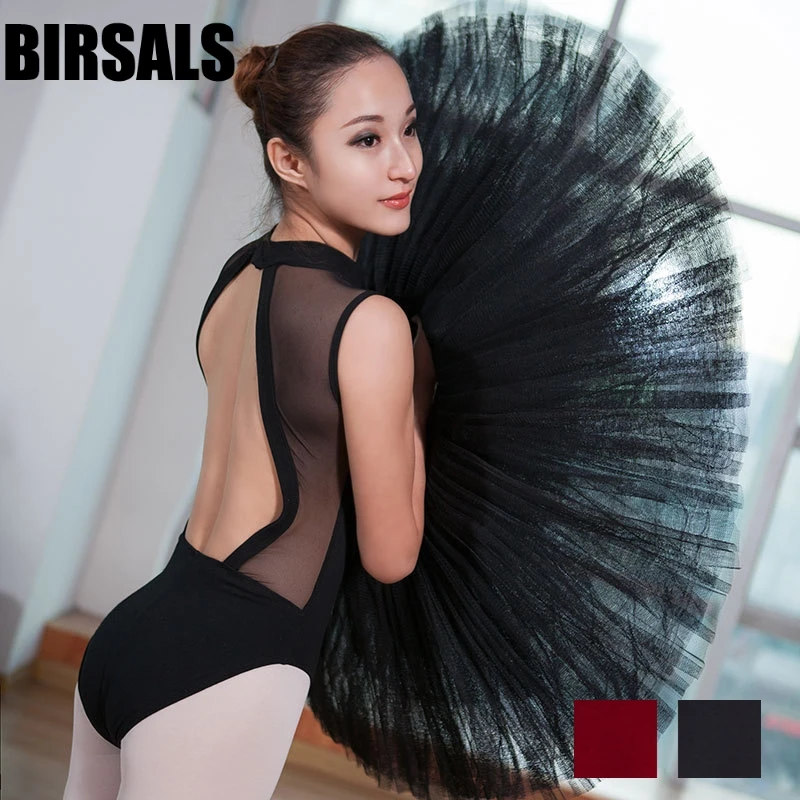ladies black dance practicing dance gymnastics costume women mock turtleneck plunging powermesh back ballet leotards CS0180