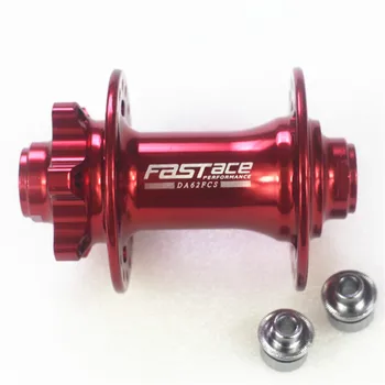 

Red 2 in 1mtb Bikes Hub fastace da62 disc brake MTB 15mm M15 thru front axle 32 holes with QR side covers old 100mm