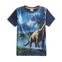 Boy Short Sleeve T-Shirt 2019 New Summer Cotton Print Children's Wear Casual Round Neck Short Sleeve Boy T-Shirt C5049Y casual boy s short sleeve polka dot pattern print t shirt