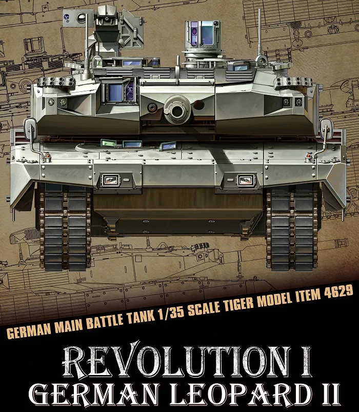 1/35 масштаб Тигр 4629 Леопард II революция I немецкий основной боевой танк пластиковая модель строительный комплект