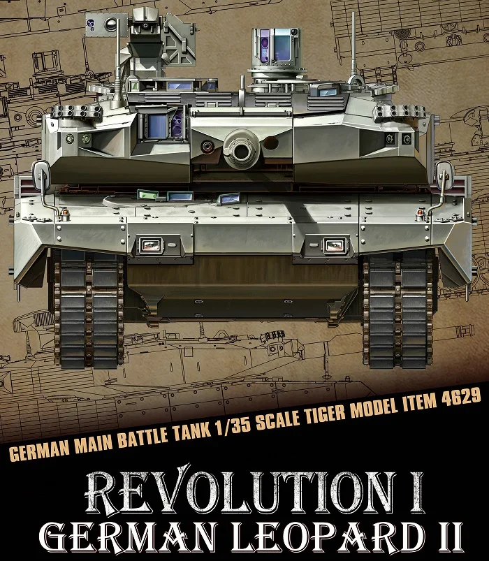 

1/35 Scale Tiger 4629 Leopard II Revolution I German Main Battle Tank Plastic Model Building Kit