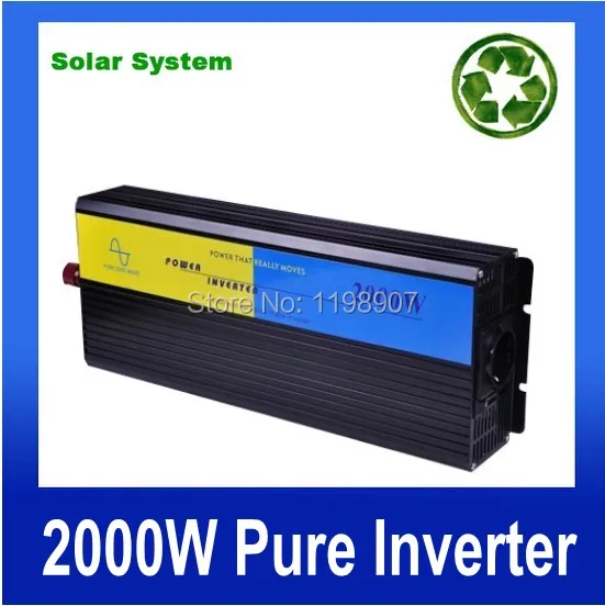 

2000W Pure Sine Wave Inverter DC-AC 12/24V/48 To 110V/220V Use for Solar or Home For Fridge