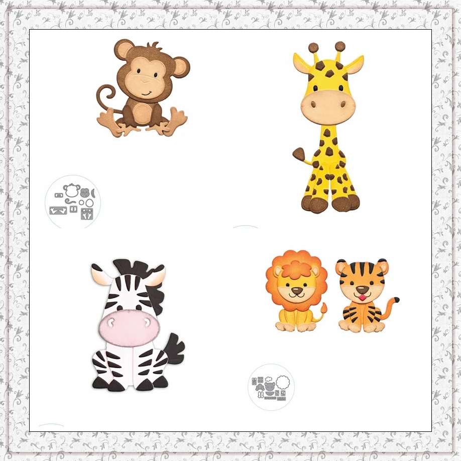 

Lovely Animals Mixed Pattern Metal Cutting Dies Stencil Scrapbooking Photo album Embossing For Paper Card DIY Crafts