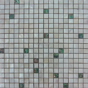 

Mosaic tiles Paua shell with white shell tile mixed ,kitchen backsplash tiles,ceramic tiles for bathroom Abalone home decor