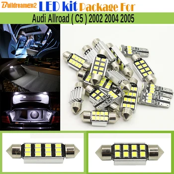 

Buildreamen2 Car Canbus LED Kit Package 2835 Interior LED Bulb White Dome Map Door Light For Audi Allroad (C5) 2002 2004 2005