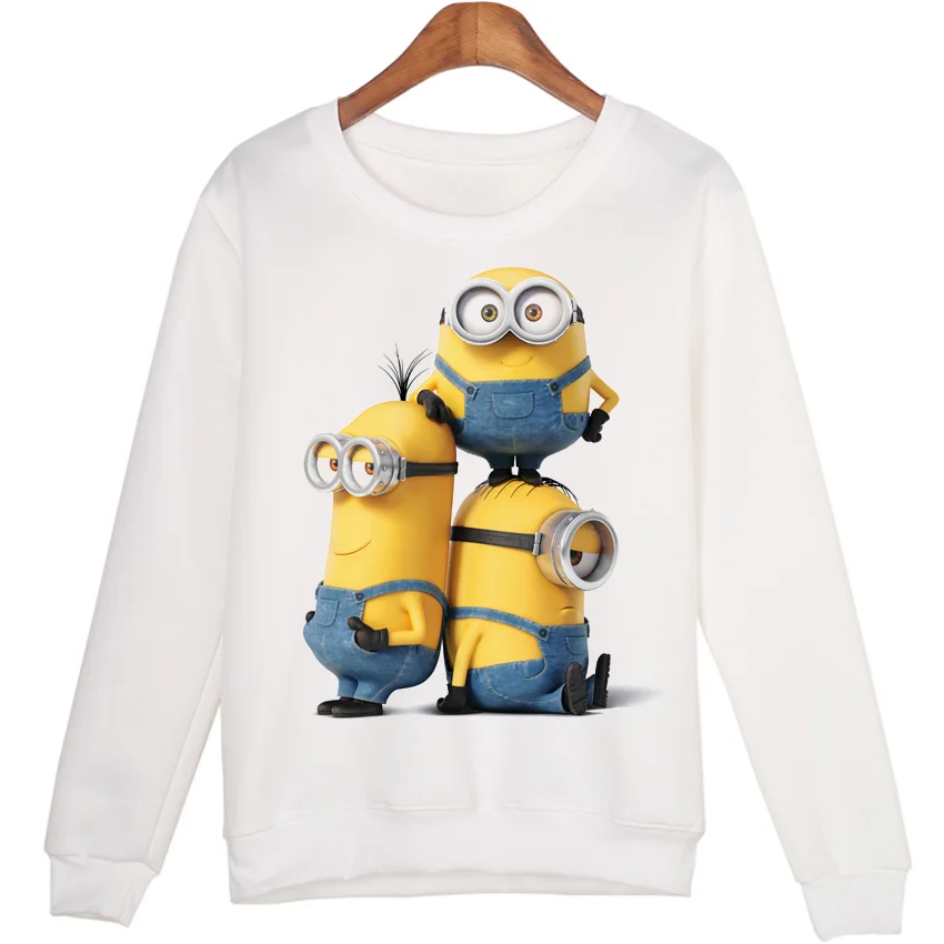 Buy New Hooded Women Sweatshirts Funny Three Minions
