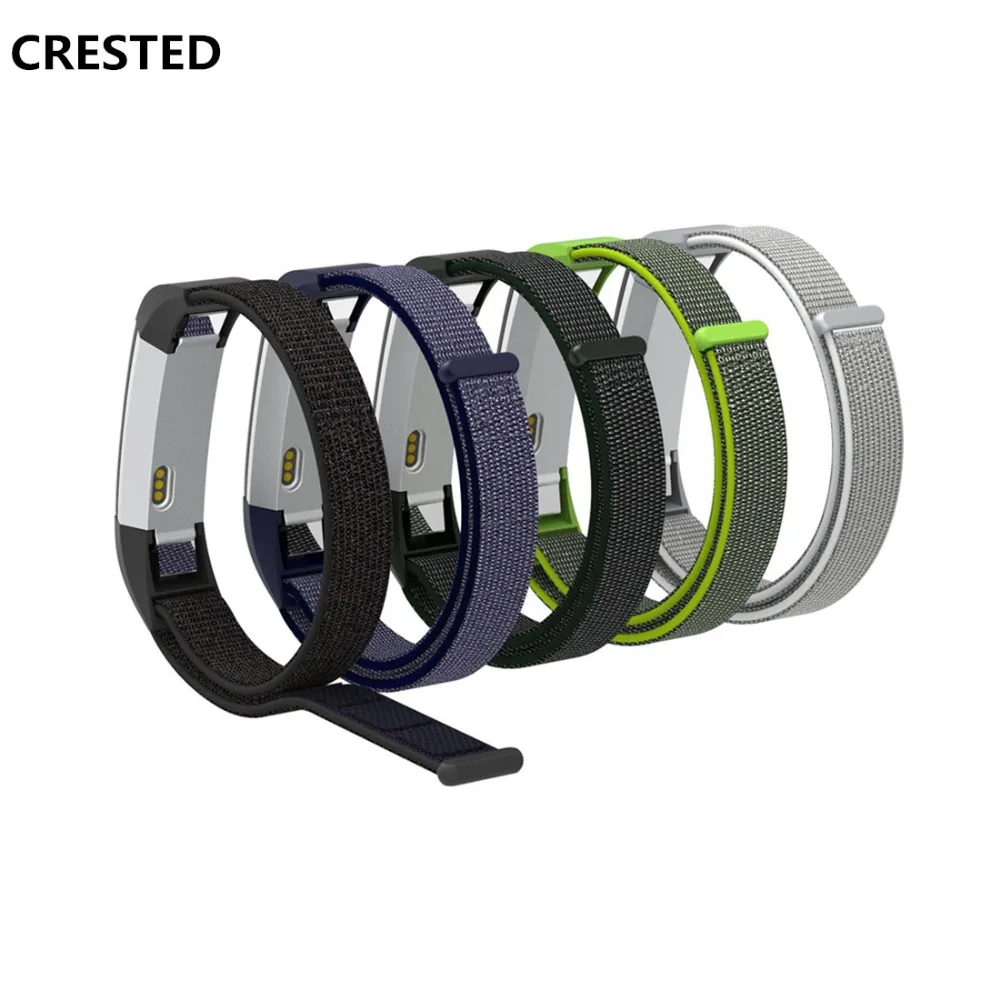 

CRESTED Sport Loop Watch Strap For Fitbit Alta HR/ Alta Band Replacement Bracelet Fitness Tracker Woven Nylon Wrist bands belt
