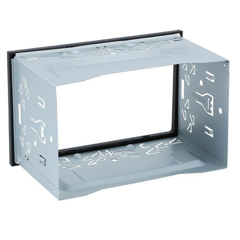 

Silver Installation 2 DIN Cage Head Unit Radio Plate Panel Dash Universal Vehicle Case Car Fitting High Quality